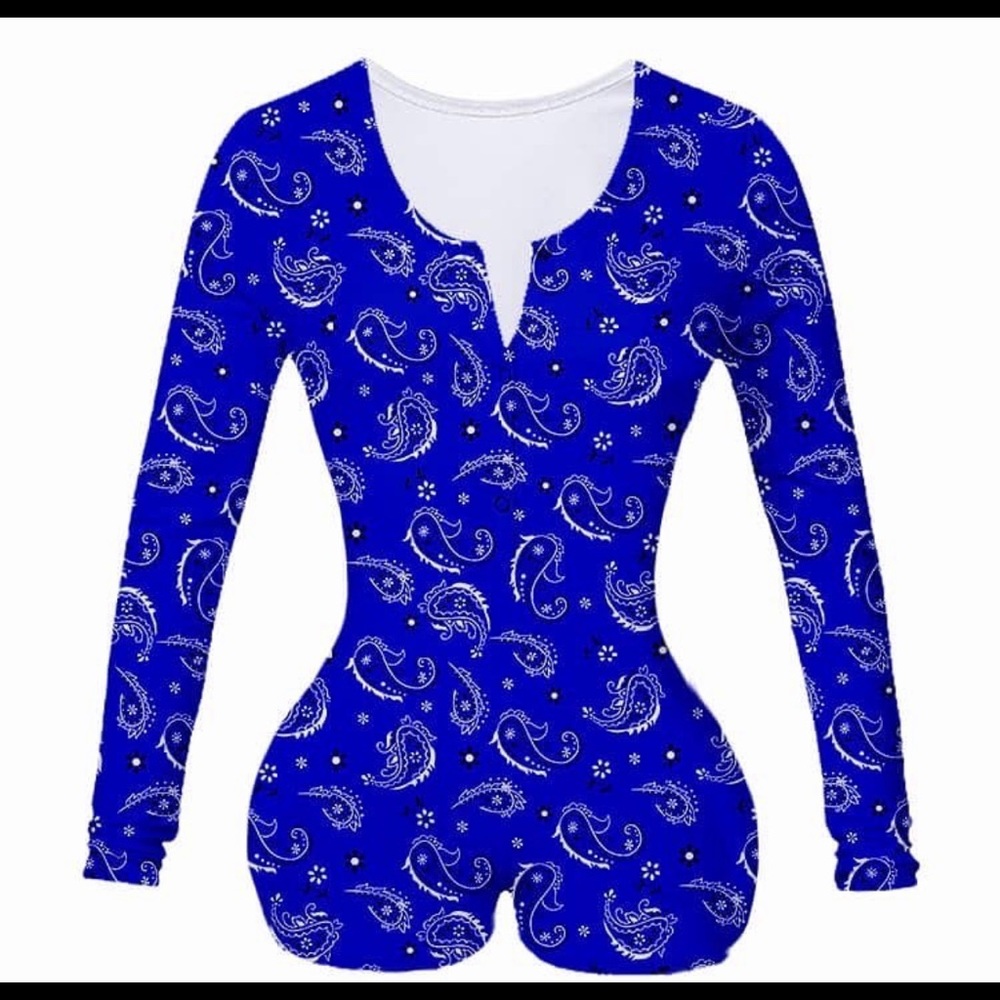 Blue Bandana Onesie
